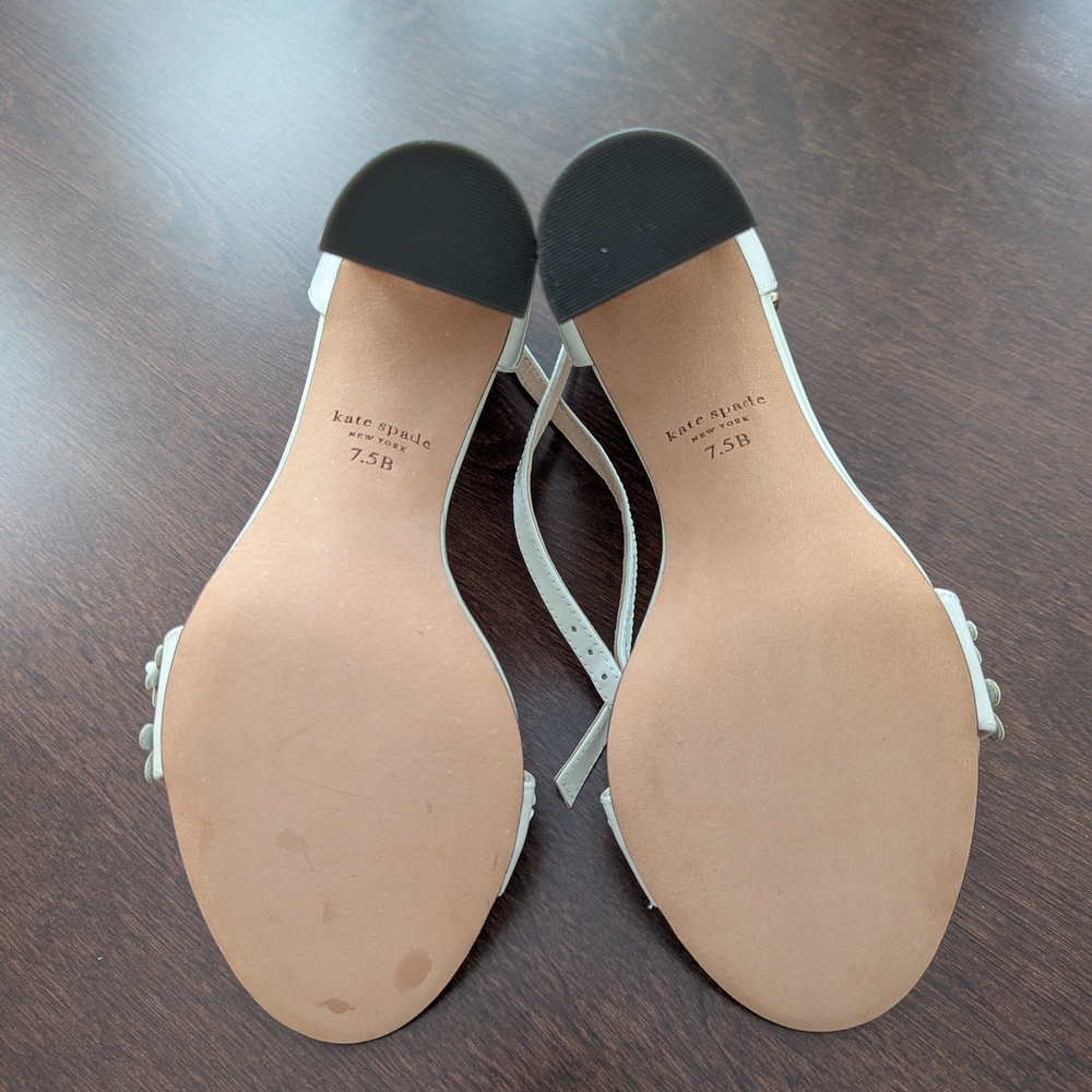 kate spade Women's Ivory Floral Ankle-Strap Heels - Picture 5 of 6
